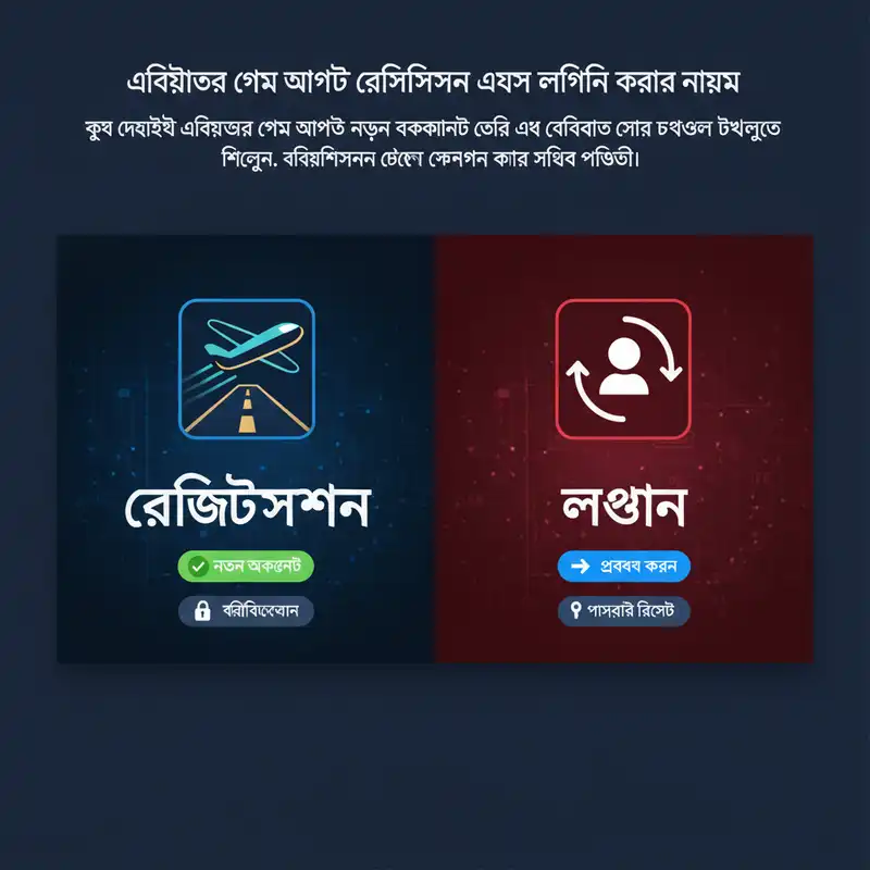 এভিয়েটর গেম অ্যাপে রেজিস্ট্রেশন এবং লগইন গাইড